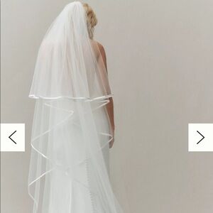 Offrenda Kepler Satin Trim Chapel Veil